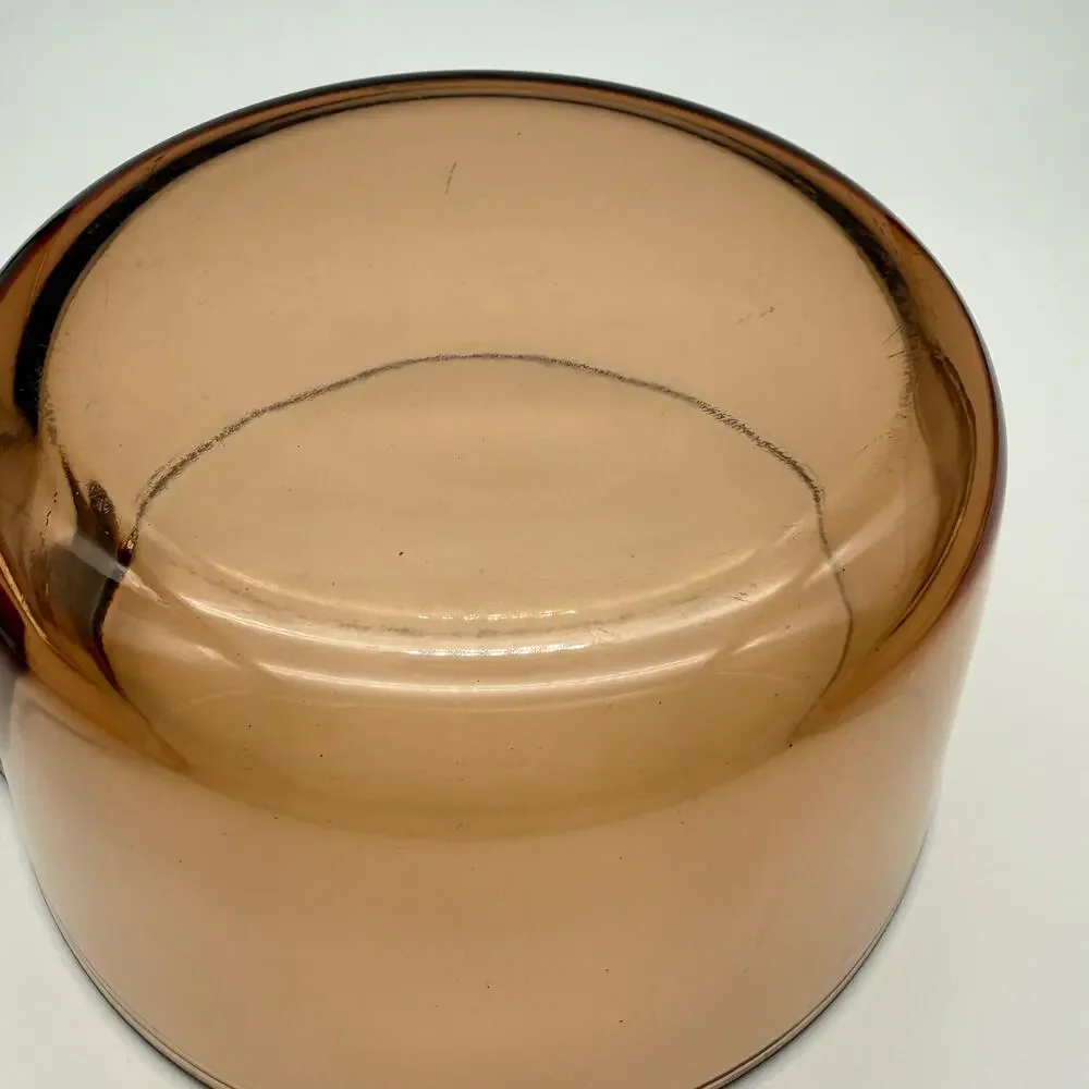 Corning Visions 1.5L Amber Glass Saucepan with Lid USA Vintage Cookware